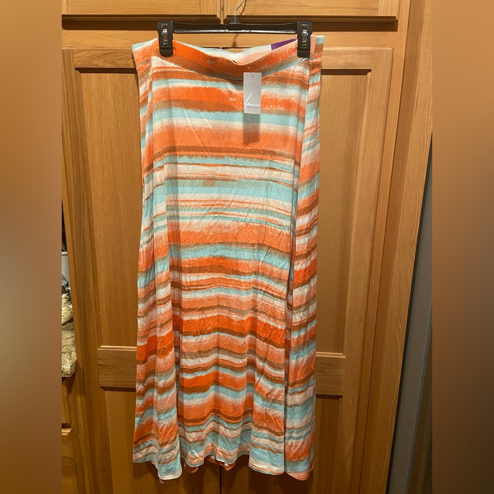 Lane Bryant Multicolor Striped Maxi Skirt NWT Size 14 16